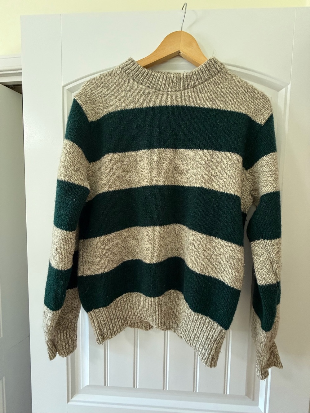 Vintage L.L. Bean Wool Striped Crewneck Sweater